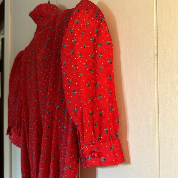 Vintage!  Items California Floral Belted Dress Size 14/M-L - Picture 11 of 14